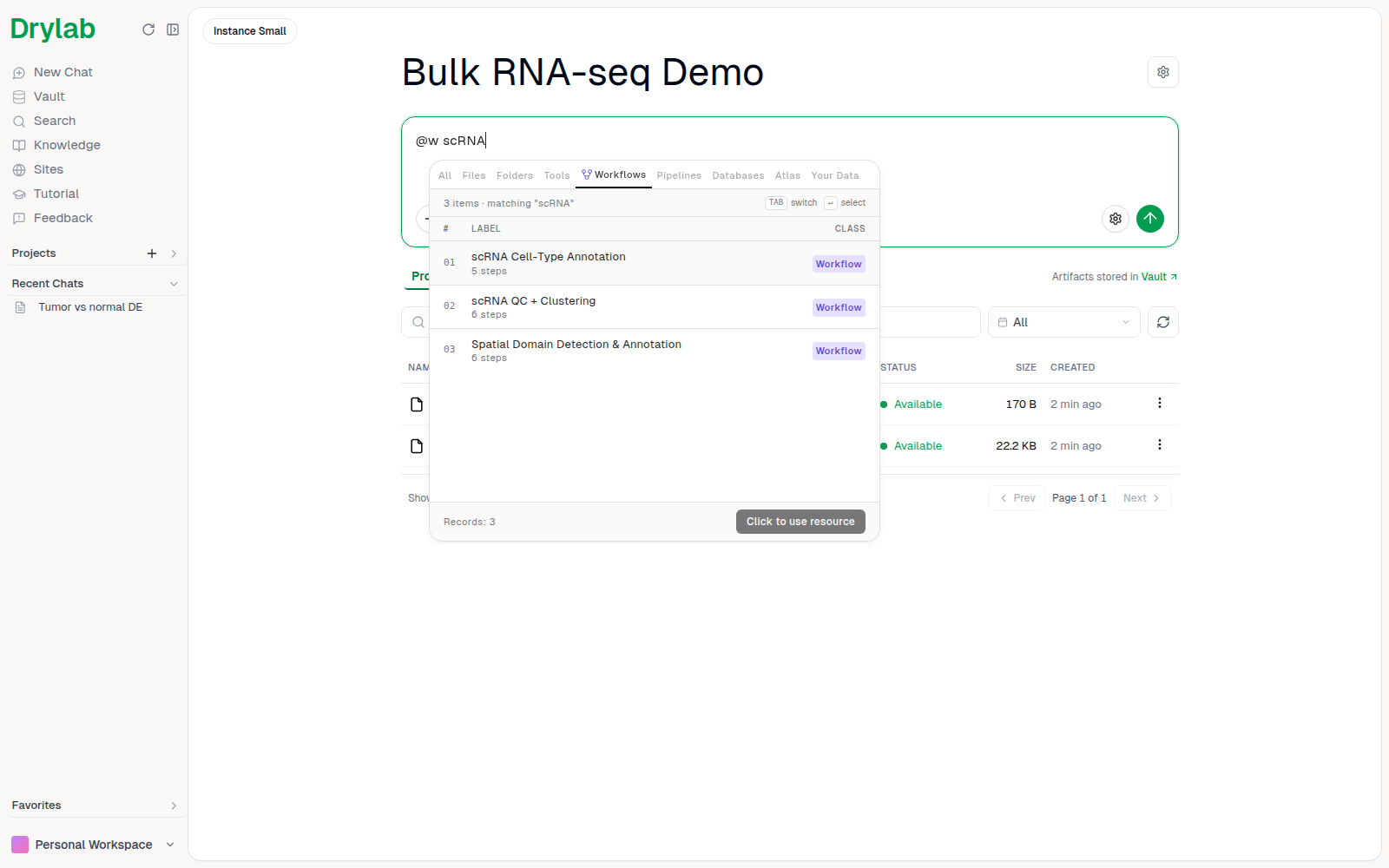 Workflows matching "scRNA"