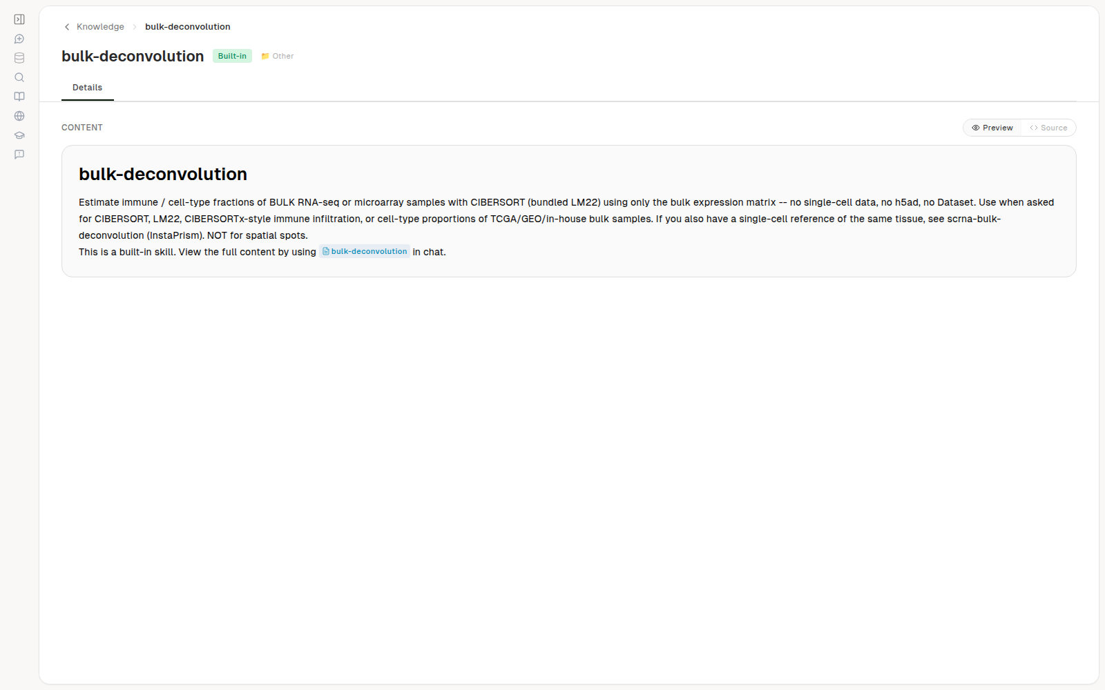 A built-in skill