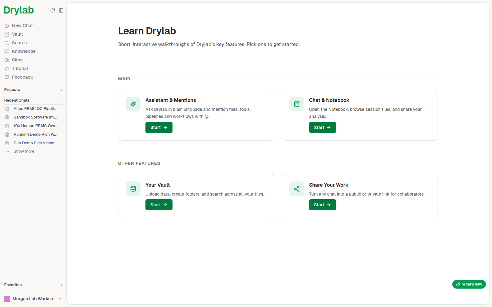 Learn Drylab, the tutorial hub