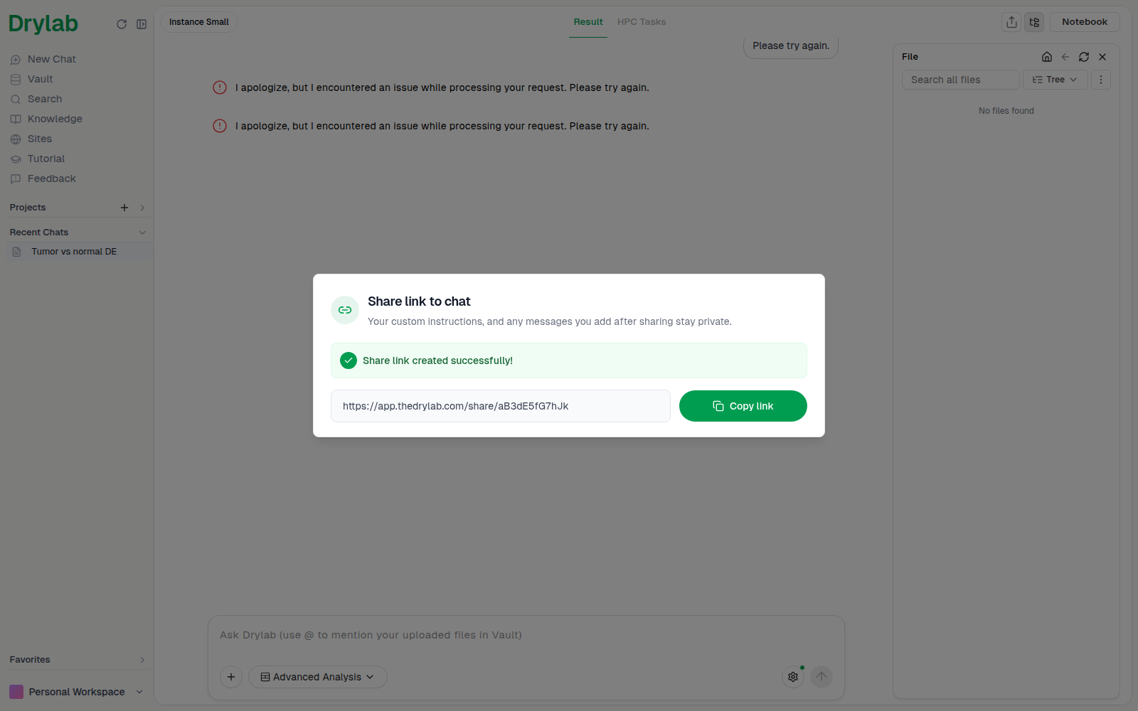 Share link created