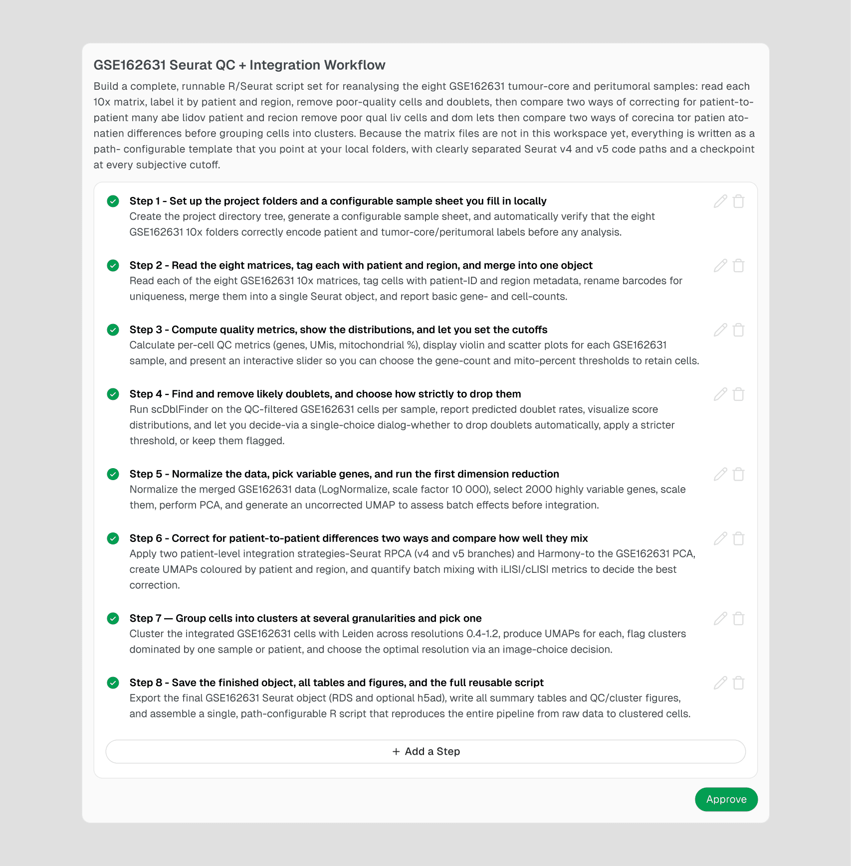 2. Review the generated plan