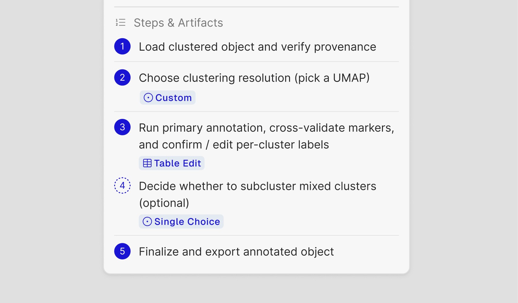 3. Decide whether to subcluster mixed populations